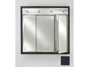 Afina Corporation TD LC4740RSOHBK 47 in.x 40 in.Recessed Contemporary Integral Lighted Triple Door Soho Brushed Black