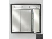 Afina Corporation TD LC3434RRUSCA 34 in.x 34 in.Recessed Triple Door Cabinet with Contemporary Lights Rustic Wood Charcoal