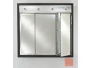 Afina Corporation TD LC3834RSOHBZ 38 in.x 34 in.Recessed Triple Door Cabinet with Contemporary Lights Soho Bronze