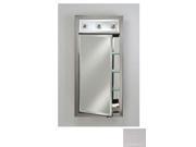 Afina Corporation SD LC2434RSOHST 24 in.x 34 in.Recessed Single Door Cabinet with Contemporary Lights Soho Stainless