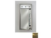 Afina Corporation SD LC2434RARSGD 24 in.x 34 in.Recessed Single Door Cabinet with Contemporary Lights Aristocrat Gold