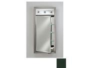 Afina Corporation SD LC2434RCOLGN 24 in.x 34 in.Recessed Single Door Cabinet with Contemporary Lights Colorgrain Green
