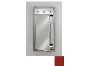 Afina Corporation SD LC2434RCOLRD 24 in.x 34 in.Recessed Single Door Cabinet with Contemporary Lights Colorgrain Red