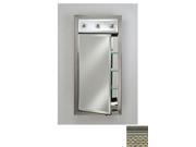 Afina Corporation SD LC2434RELGSV 24 in.x 34 in.Recessed Single Door Cabinet with Contemporary Lights Elegance Silver