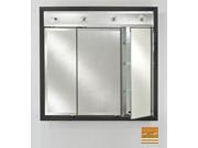 Afina Corporation TD LC4434RMAJGD 44 in.x 34 in.Recessed Triple Door Cabinet with Contemporary Lights Majestic Gold