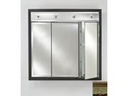 Afina Corporation TD LC3434RMAJGD 34 in.x 34 in.Recessed Triple Door Cabinet with Contemporary Lights Majestic Gold