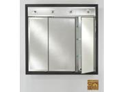 Afina Corporation TD LC3834RREGGD 38 in.x 34 in.Recessed Triple Door Cabinet with Contemporary Lights Regal Gold