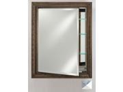 Afina Corporation SD2436RMERSV 24 in.x 36 in.Recessed Single Door Cabinet Meridian Antique Silver Silver Caps