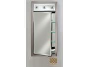 Afina Corporation SD LC2440RELGSV 24x40 Contemporary Integral Lighted Single Door Elegance Silver
