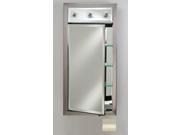 Afina Corporation SD LC1740RSATSV 17x40 Contemporary Integral Lighted Single Door Brushed Satin Silver