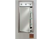 Afina Corporation SD LC1740RTRICO 17x40 Contemporary Integral Lighted Single Door Tribeca Hammered Copper
