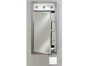 Afina Corporation SD LC1740RTRISA 17x40 Contemporary Integral Lighted Single Door Tribeca Satin Silver