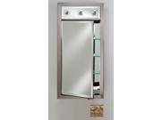 Afina Corporation SD LC1740RTUSSV 17x40 Contemporary Integral Lighted Single Door Tuscany Silver