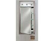 Afina Corporation SD LC2440RVERPW 24x40 Contemporary Integral Lighted Single Door Versailles Pewter