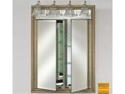 Afina Corporation DD LT3140RCHAGD 31x40 Traditional Integral Lighted Double Door Chateau Gold