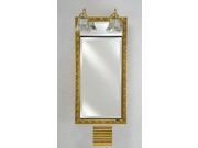 Afina Corporation SD LT1740RMERGD 17 in.x 40 in.Traditional Integral Lighted Single Door Meridian Gold Gold