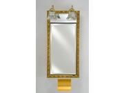 Afina Corporation SD LT1740RSATGD 17 in.x 40 in.Traditional Integral Lighted Single Door Brushed Satin Gold