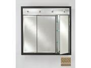 Afina Corporation TD LC4740RELGSV 47 in.x 40 in.Recessed Contemporary Integral Lighted Triple Door Elegance Antique Silver