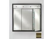 Afina Corporation TD LC4740RMAJGD 47 in.x 40 in.Recessed Contemporary Integral Lighted Triple Door Majestic Antique Gold