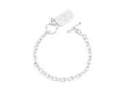 J Goodin B01469R C01 Silvertone Faith Charm Bracelet