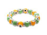 Alexander Kalifano BLUE BEE 02 Blue Tag Evil Eye Bracelets Green and Yellow