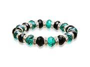 Alexander Kalifano BLUE BGG 18 Gorgeous Glass Bracelets Green and Black