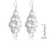 J Goodin E01673X V00 White Gold Rhodium Bonded Dangle Earrings with Scaled Motif and Fish Hook Backing in Silvertone