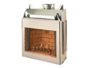 FMI JM42SIA Portofino Masonry 42 Indoor Outdoor Wood Burning Fireplace with Stacked Brick Pattern