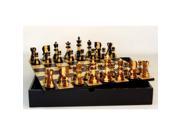 WW Chess 37SI BCT Inlaid Russian on Black Maple Chest Chess Set Wood