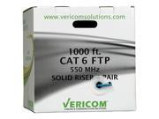 Vericom MBW6F 00935 CAT 6 FTP Solid Riser CMR Cable 1000 FT Spool Blue