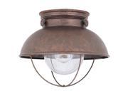 Sea Gull Lighting 8869 44 One Light Outdoor Ceiling Fixture Weathered Copper Finish