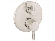 Hansgrohe 4230820 Metris S 2 Handle Thermostatic Valve Trim Kit with Volume Control in Brushed Nickel