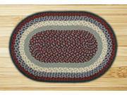 Capitol Earth Rugs 13 015 Blue Burgundy Jute Braided Rug