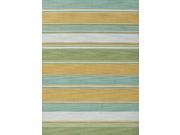 Jaipur Pura Vida La Palma RUG103732 9 in. W x 12 in. L Flat Weave Stripe Pattern Wool Handmade Rug in Lime Green
