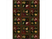 Joy Carpets 61C Woodland Trail 5 ft.4 in. x 7 ft.8 in. 100 Pct. STAINMASTER Nylon Machine Tufted Cut Pile Nature Rug