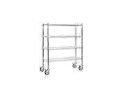 Salsbury Industries 9554M CHR 60 in. W x 69 in. H x 24 in. D Wire Shelving Mobile Chrome