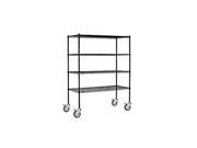 Salsbury Industries 9558M BLK 60 in. W x 69 in. H x 18 in. D Wire Shelving Mobile Black