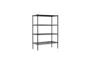 Salsbury Industries 9648S BLK 48 in. W x 74 in. H x 18 in. D Wire Shelving Stationary Black