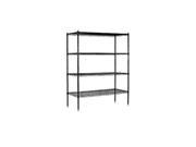 Salsbury Industries 9654S BLK 60 in. W x 74 in. H x 24 in. D Wire Shelving Stationary Black