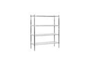 Salsbury Industries 9654S CHR 60 in. W x 74 in. H x 24 in. D Wire Shelving Stationary Chrome