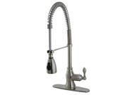 Gourmetier GS8898ACL American Classic Single Handle Pull Down Spray Kitchen Faucet Satin Nickel