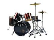 GP Percussion GP200WR 5 Piece Performer Drum Set Wine Red