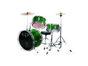GP Percussion GP50G 3 Piece Deluxe Junior Drum Set Metallic Green
