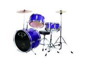 GP Percussion GP50MPR 3 Piece Deluxe Junior Drum Set Metallic Purple