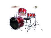 GP Percussion GP50RD 3 Piece Deluxe Junior Drum Set Red