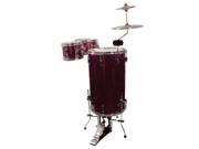 GP Percussion GP75WR Cocktail Drum Set Wine Red