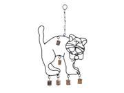 Woodland Import 26746 Cute Wind Chime with A Cat Design