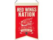 Detroit Red Wings Official Wool Team Nation Fan Banner by Winning Streak