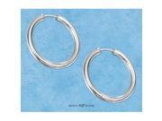 Sterling Silver 29mm Endless Wire Hoop Earrings
