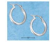 Sterling Silver 18mm Squared Hoop Earrings with French Locks